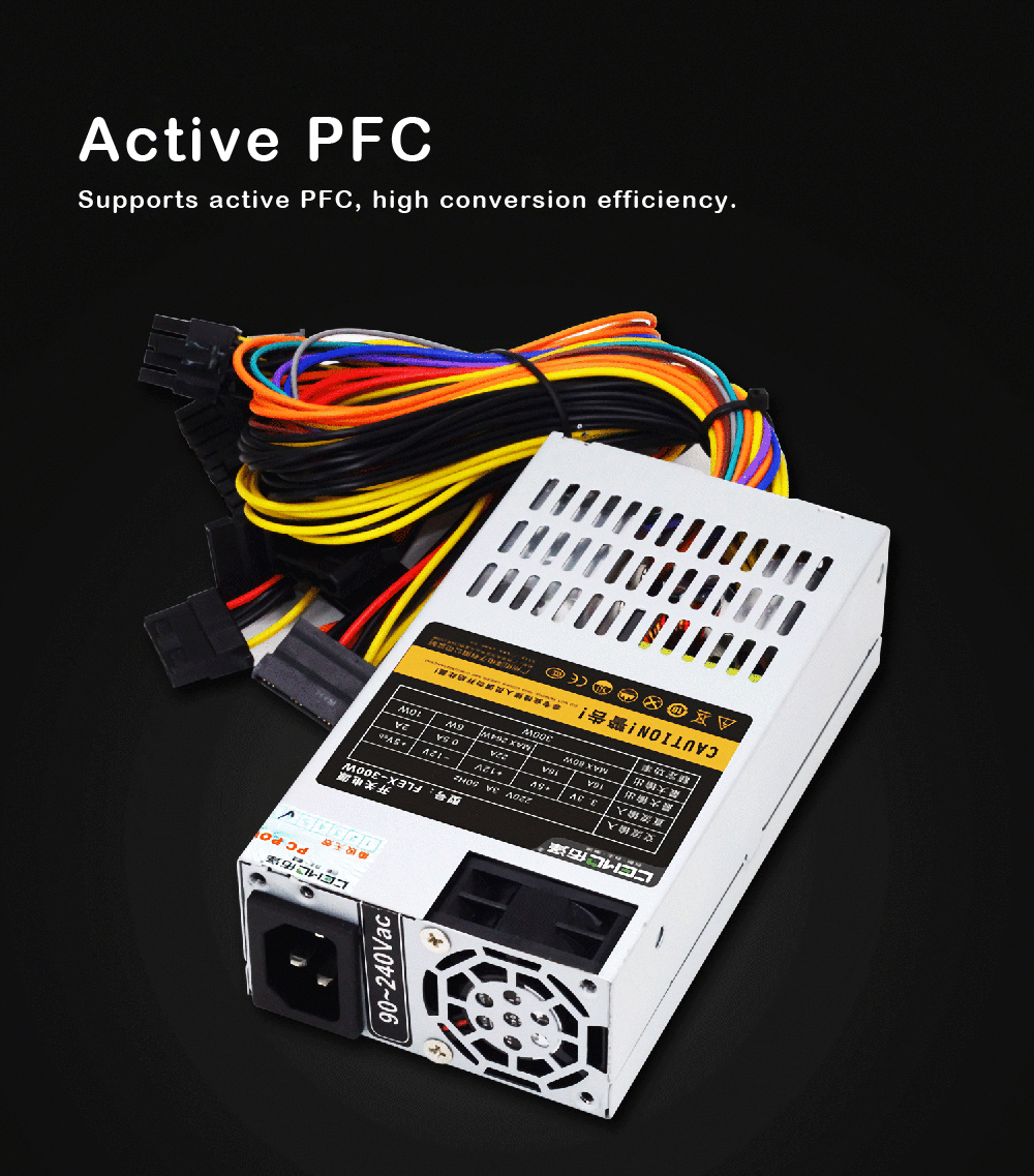 CEMO-90-240V-300W-1U-Flex-Power-Supply-Active-PFC-PSU-ATX-Computer-Power-Supply-1433227