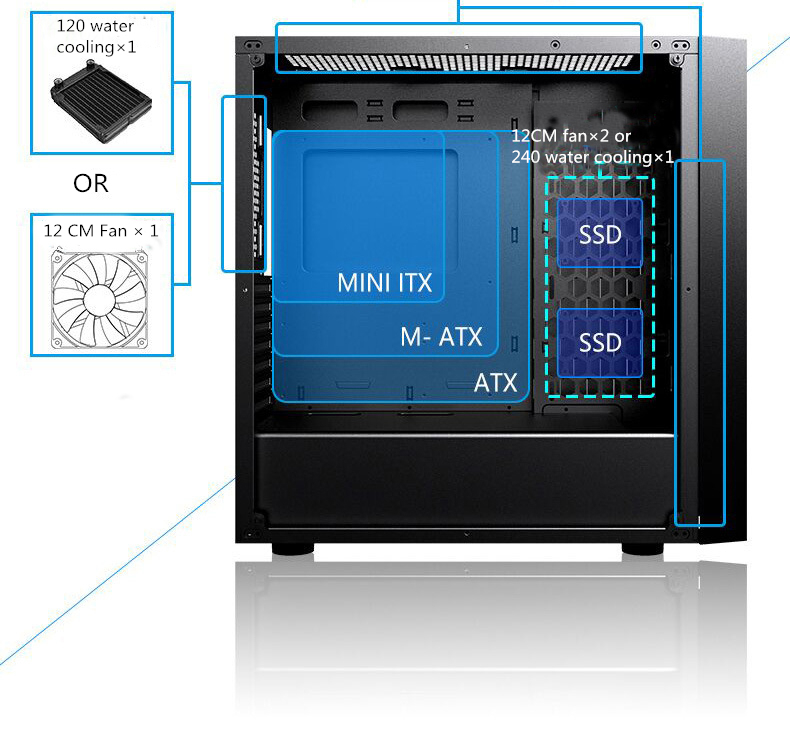 Pccooler-GAME-1-485490225mm-Desktop-Gaming-Water-Cooling-Computer-Case-With-HDD-SSD-Stent-1399238