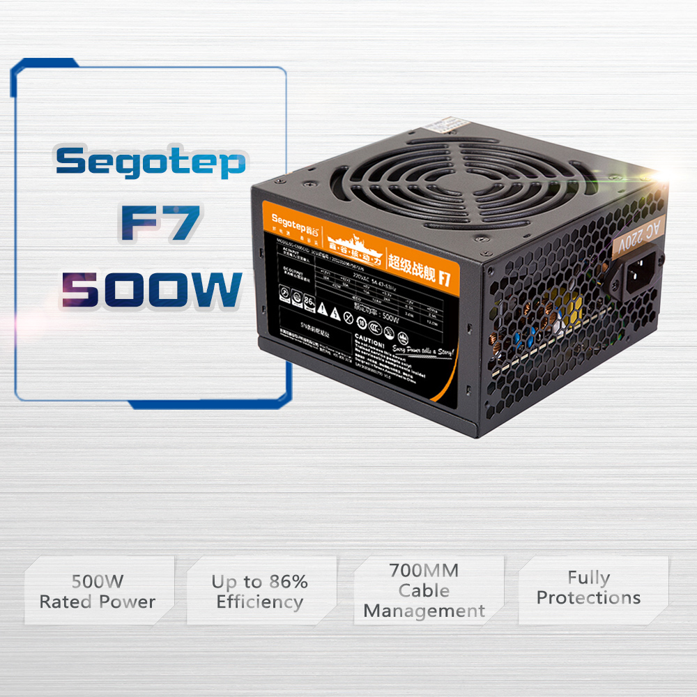 Segotep-F7-500W-ATX-Computer-Power-Supply-Desktop-Gaming-PSU-Active-PFC-120mm-Fan-86-Efficiency-1242059