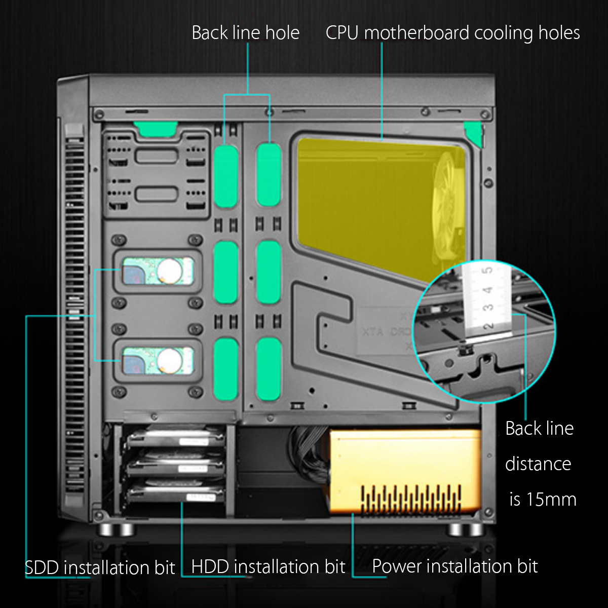 Side-Transparent-Black-Gaming-Computer-ATX-PC-Case-with-4PCS-RGB-Cooling-Fans-and-Controller-1254757