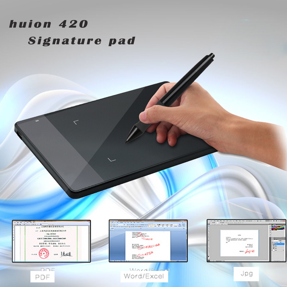 Huion-420-4quot-x-223quot-USB-Art-Design-Graphics-Tablet-Drawing-Pad-with-Digital-Pen-1294874