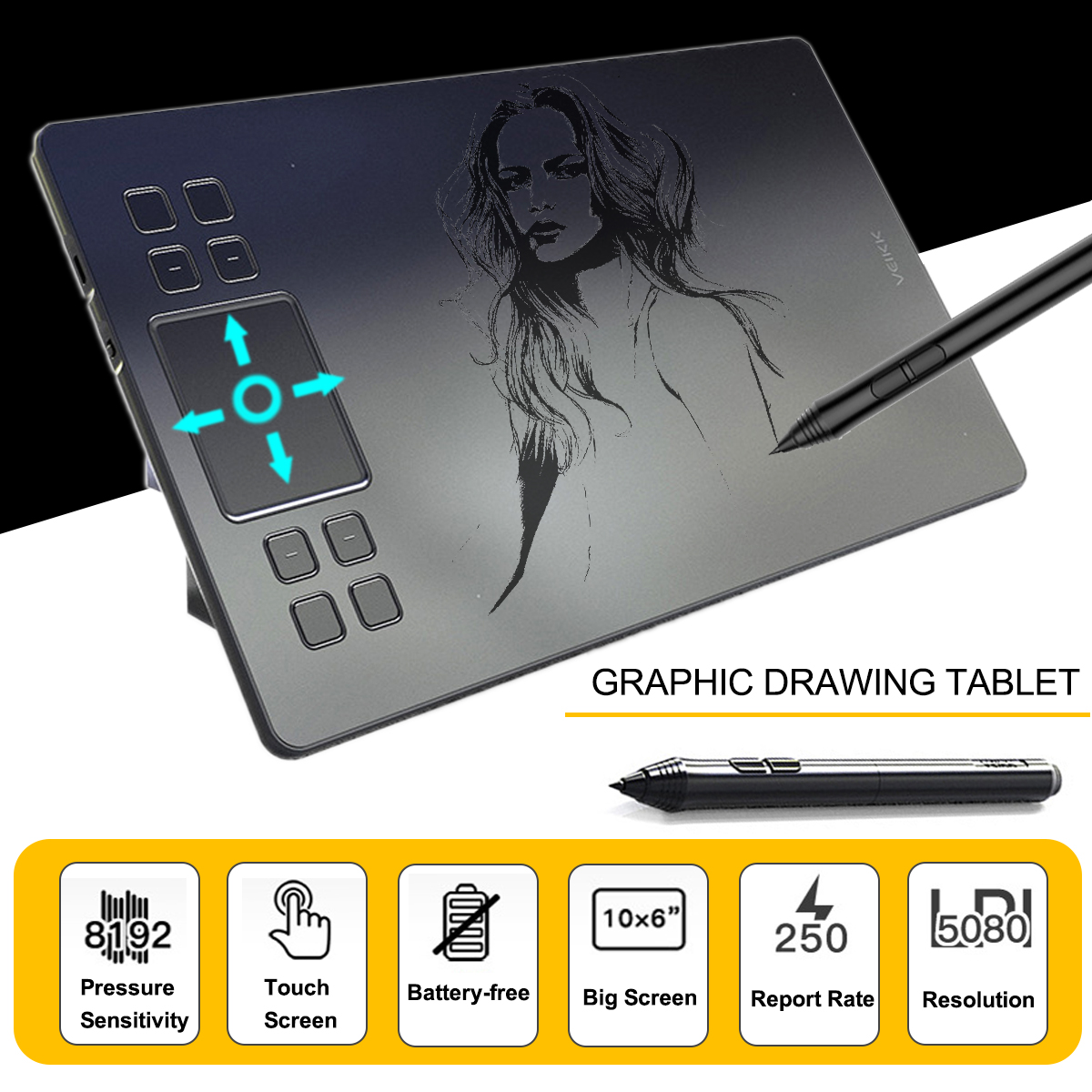VEIKK-A50-Graphics-Drawing-Tablet-Digital-Pen-Tablet-with-8192-Levels-Passive-Pen-for-Win-and-for-Ma-1419570