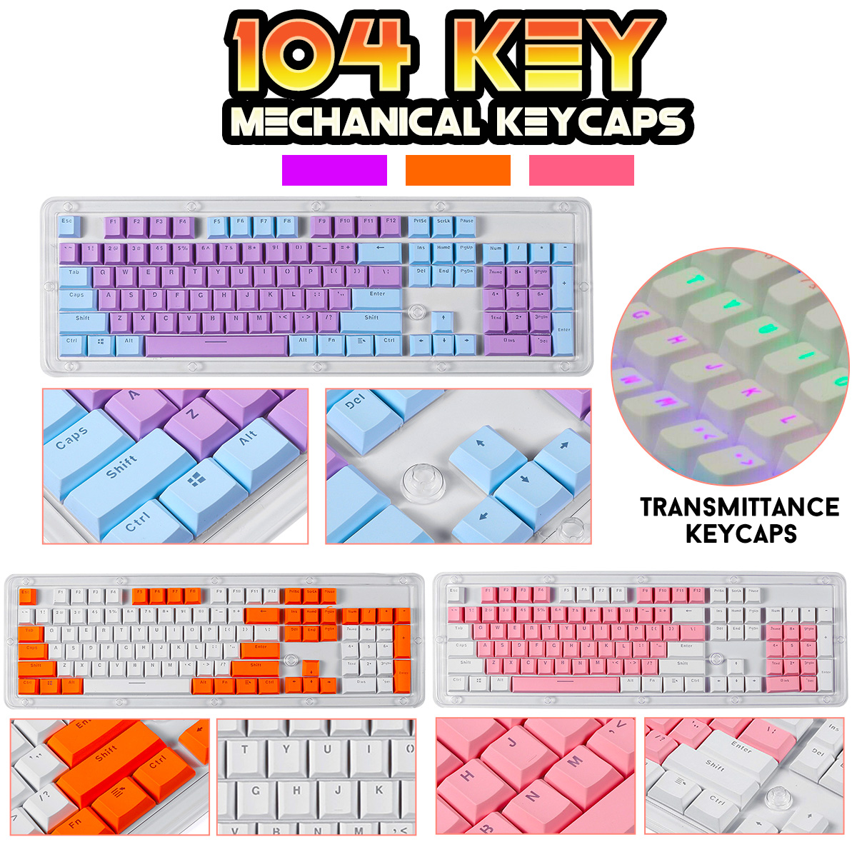 104-Key-Light-Translucent-PBT-Keycaps-OEM-Profile-Keycap-Set-for-Mechanical-Keyboard-1463290