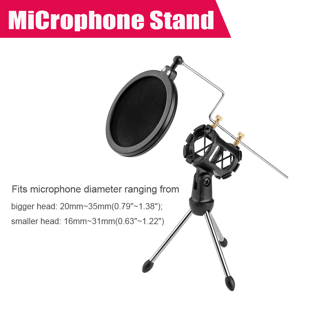 Adjustable-Studio-Condenser-Microphone-Stand-Holder-Desktop-Tripod-With-Pop-Filter-1250685