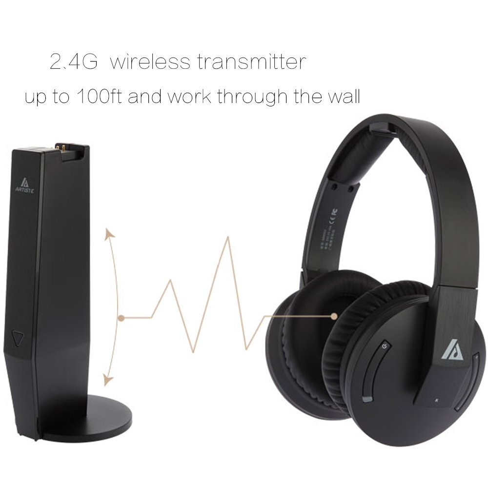 Artiste-ADH500-24G-HiFi-Stereo-Wireless-TV-Headphone-With-Digital-Output-Converter-For-PC-TV-1089717