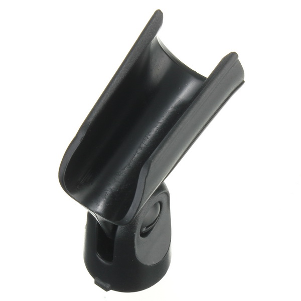 Black-Flexible-Mic-Microphone-Accessory-Stand-Plastic-Clamp-Clip-Holder-Mount-980521