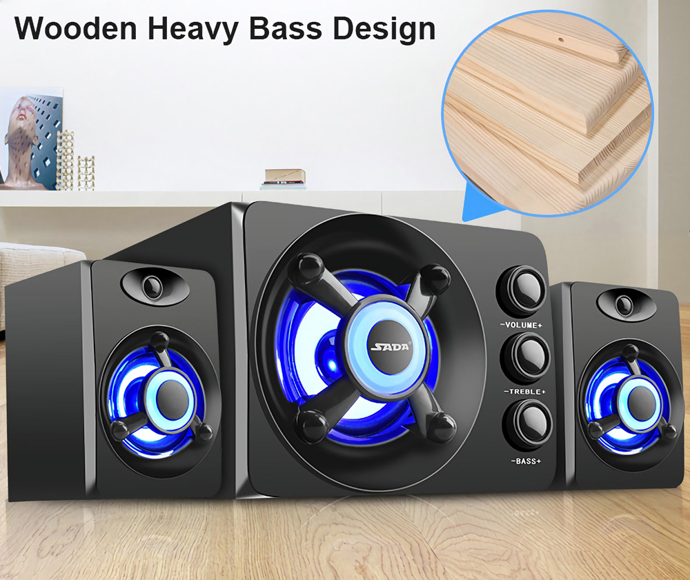 SADA-D-208-35mm-Audio-bluetooth-21-Channel-Bass-LED-Light-Computer-Speaker-Support-TF-U-Disk-1449441