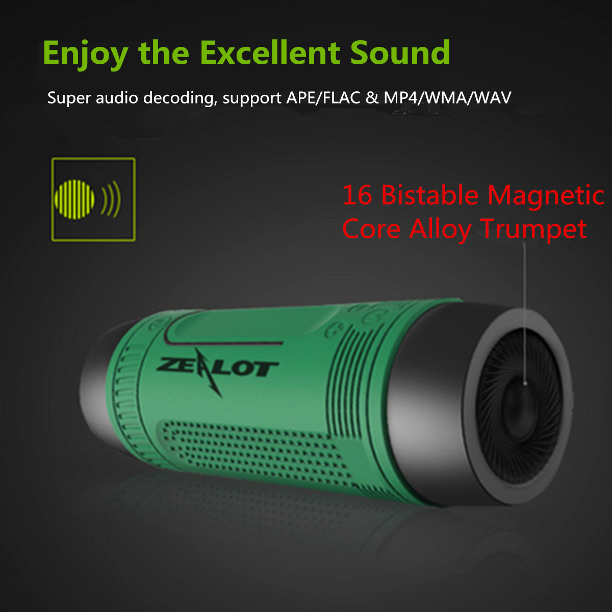 Zealot-S1-Wireless-bluetooth-Speaker-Dustproof-Waterproof-Flashlight-FM-Power-Bank-Multi-F-986046