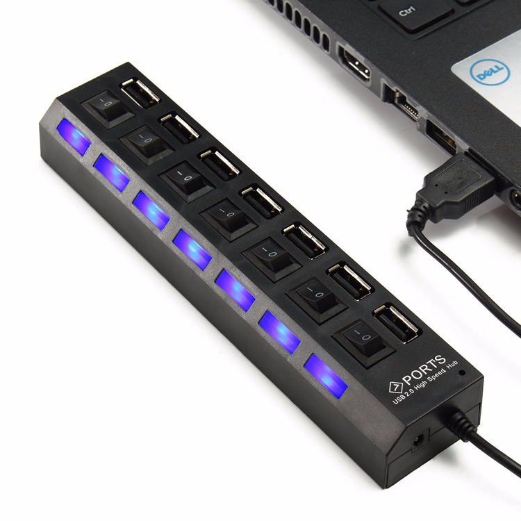 7-Port-High-Speed-USB-20-Hub--AC-Power-Adapter-ONOFF-Switch-For-PC-Laptop-MAC-1086045