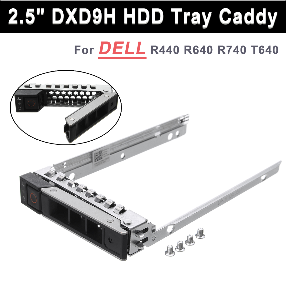 25-HDD-Tray-Caddy-for-Dell-DXD9H-Poweredge-Server-R640-R740-R740XD-R7415-R940-Adapter-1373241