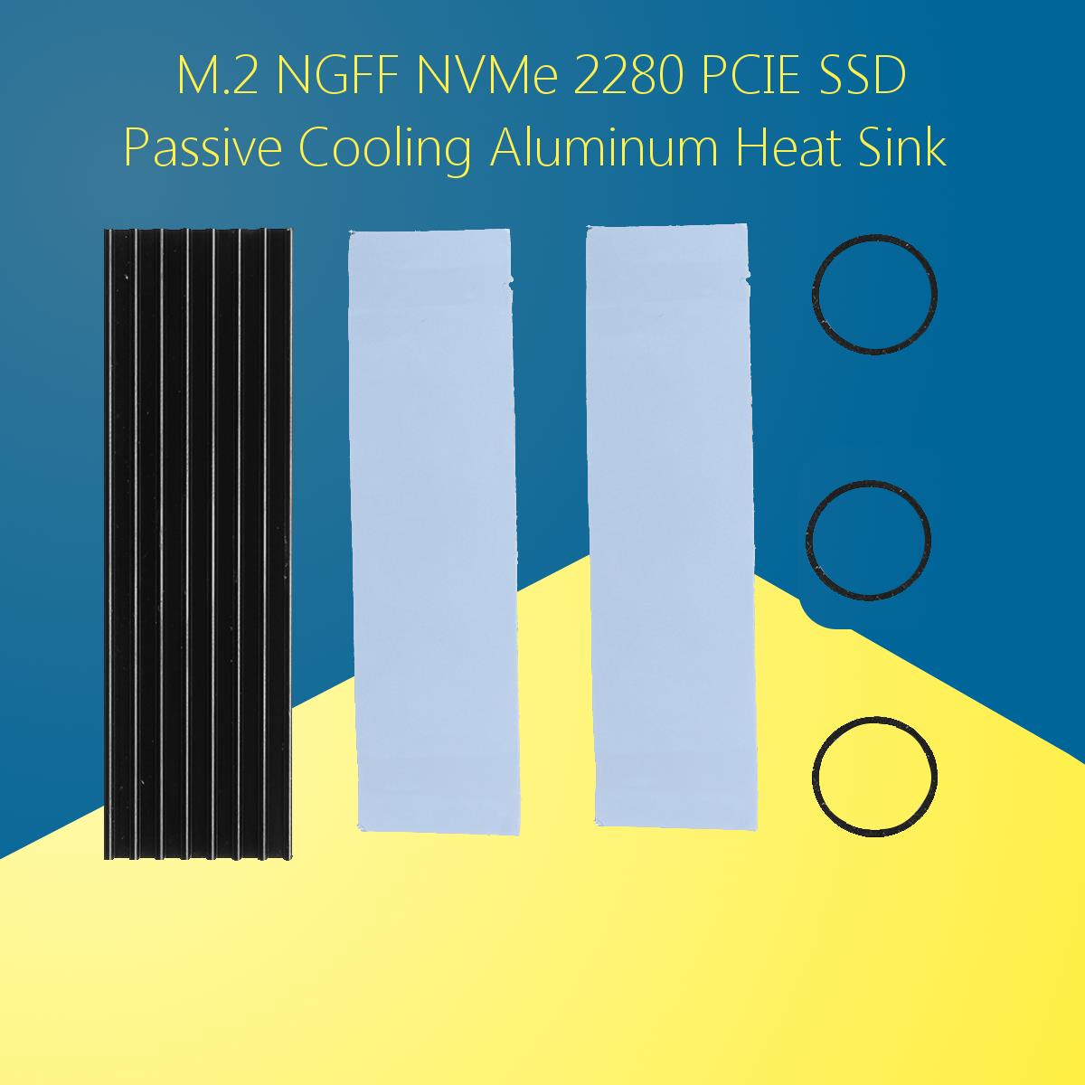 M2-NGFF-NVMe-2280-PCIE-SSD-Passive-Cooling-Aluminum-Fins-Heat-Sink-Thermal-Pad-1199957