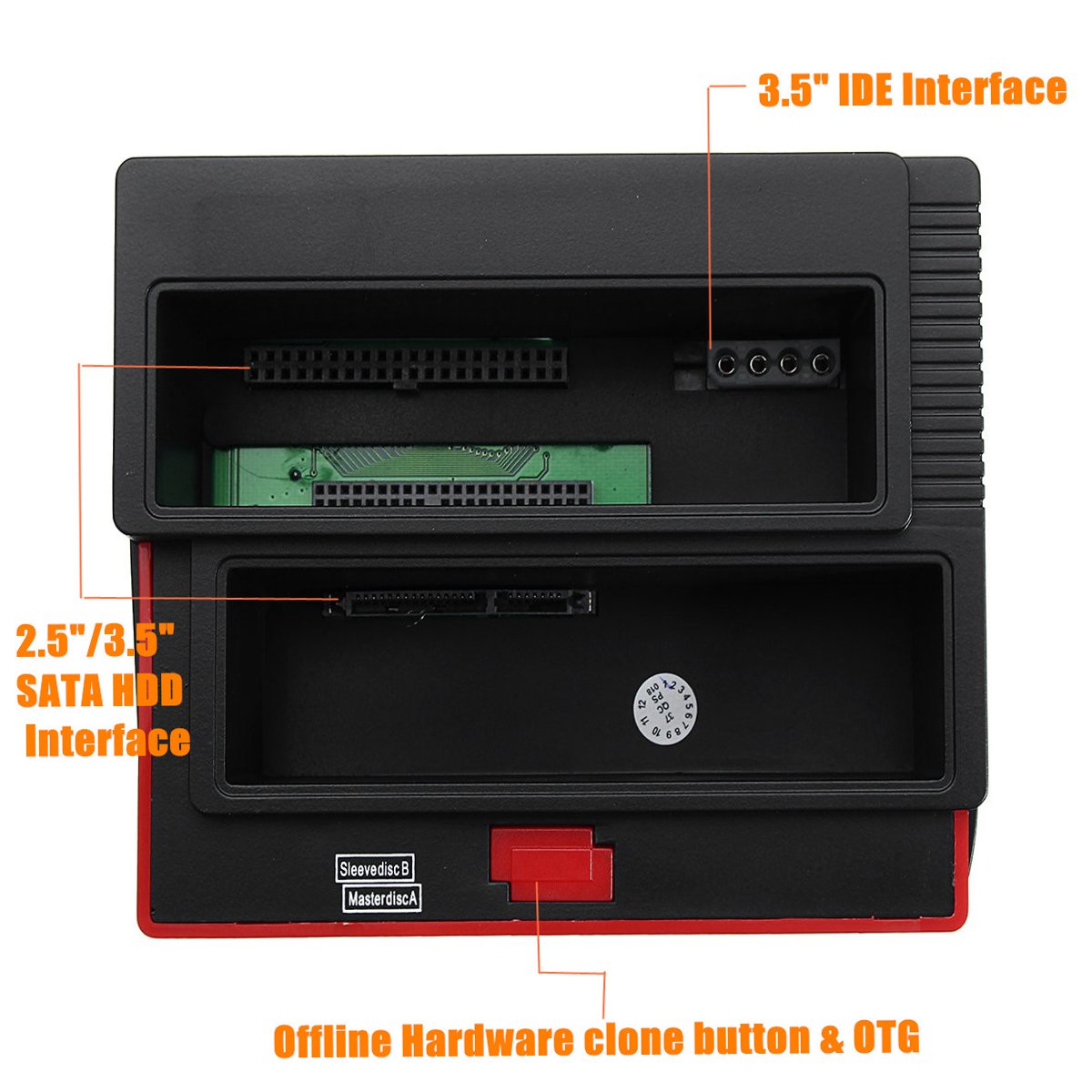 2535quot-SATA-IDE-HDD-Docking-Station-Clone-Backup-Hard-Drive-Enclosure-USB20-HUB-Card-Reader-EU-1345958