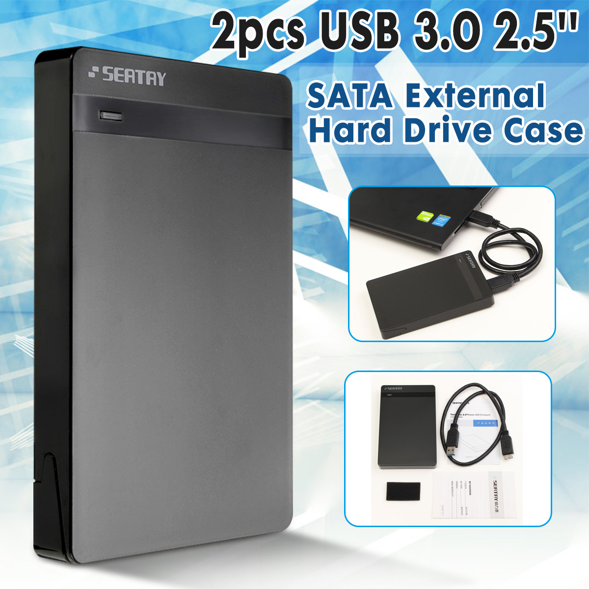 25quot-USB-30-SATA-Ultrathin-Light-Portable-External-Hard-Drive-Enclosure-With-USB-A-to-B-Data-Cable-1507112