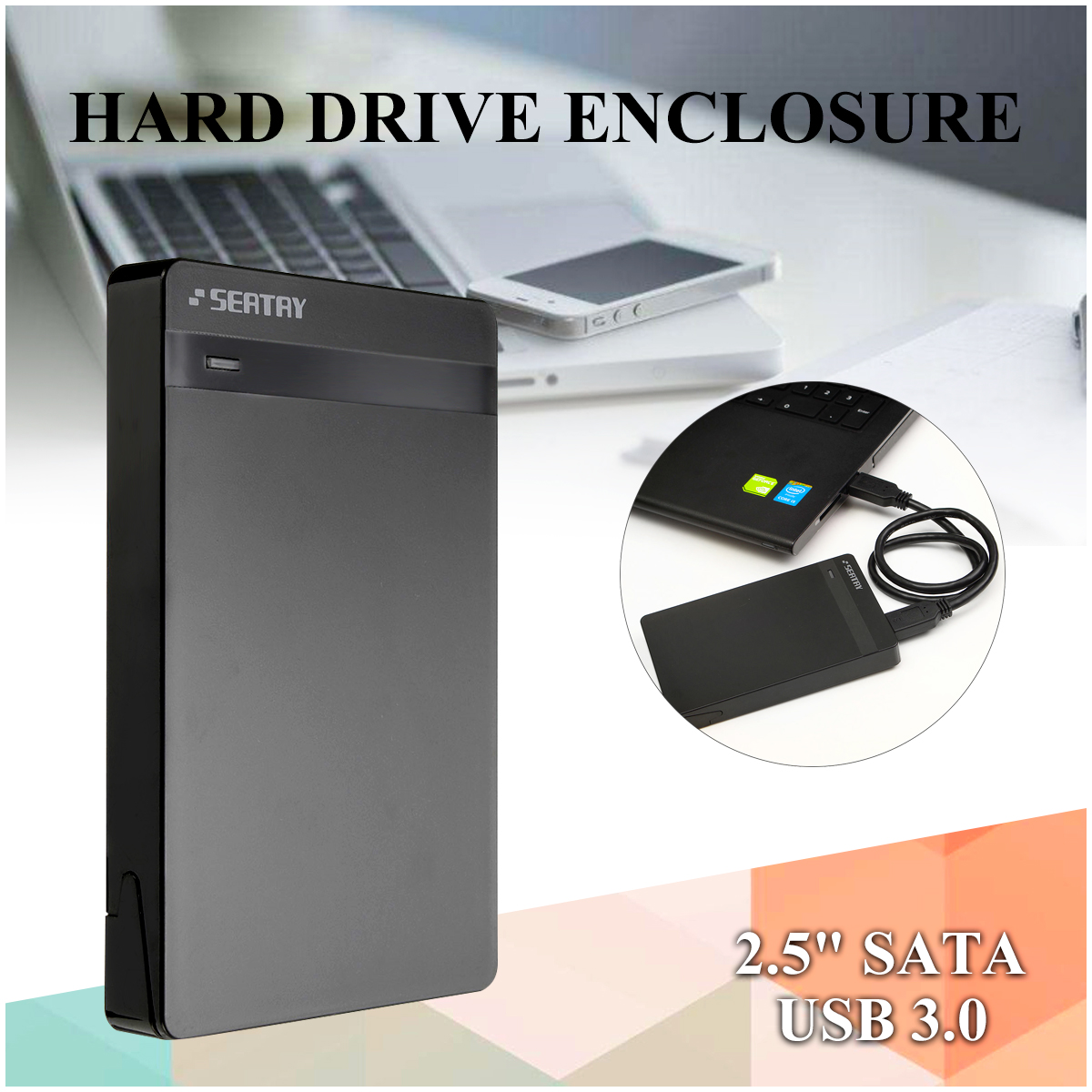 25quot-USB-30-SATA-Ultrathin-Light-Portable-External-Hard-Drive-Enclosure-With-USB-A-to-B-Data-Cable-1507112