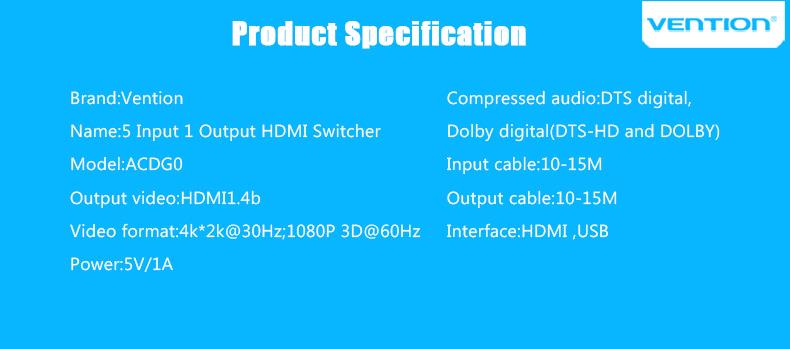 HDMI-Splitter-Switch-5-input-1-output-HDMI-Switcher-5X1-For-XBOX-360-PS43-Smart-Android-HDTV-4K2K-1258602