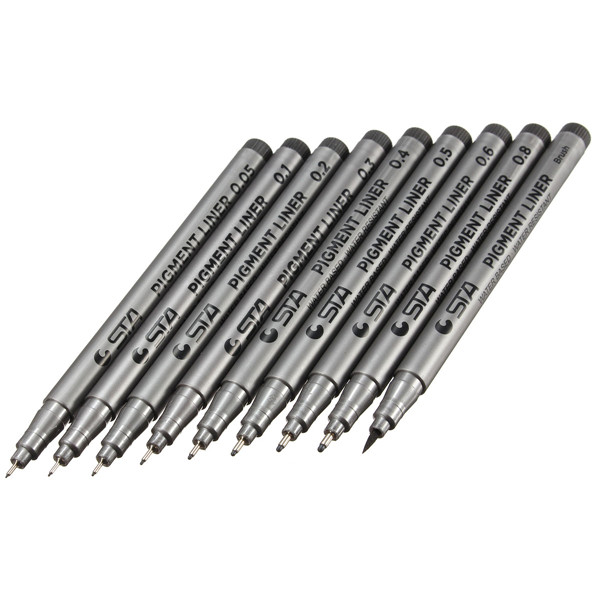 005mm-08mm-Black-Fine-Line-Pen-Waterproof-Drawing-Writing-Sketching-Art-Pens-1040674
