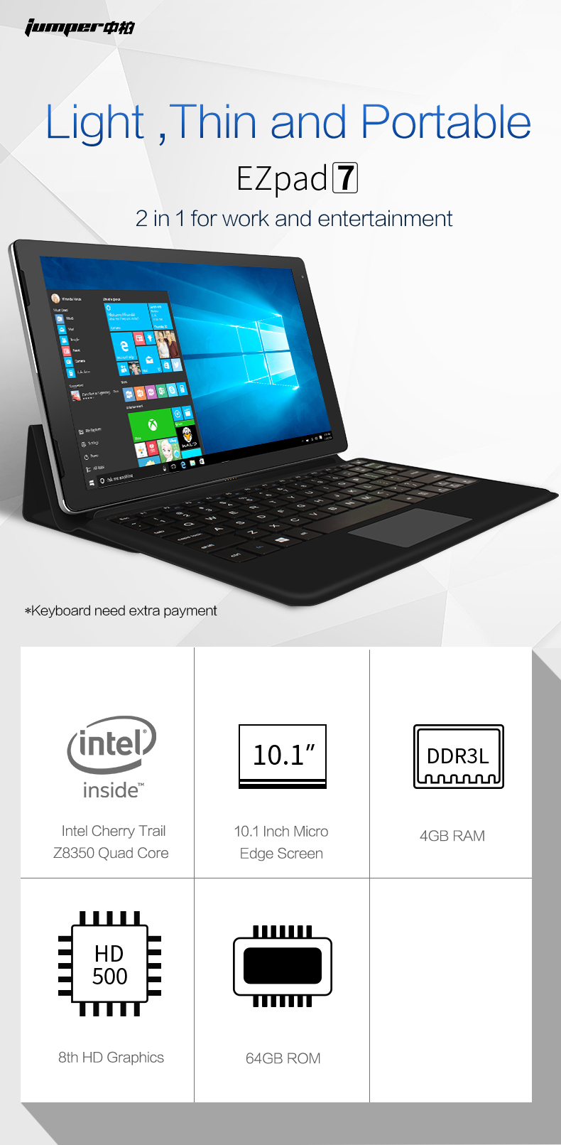 Jumper-Ezpad-7-Intel-Atom-X5-Z8350-Quad-Core-4G-RAM-64G-101-Inch-Win10-Tablet-PC-1272986
