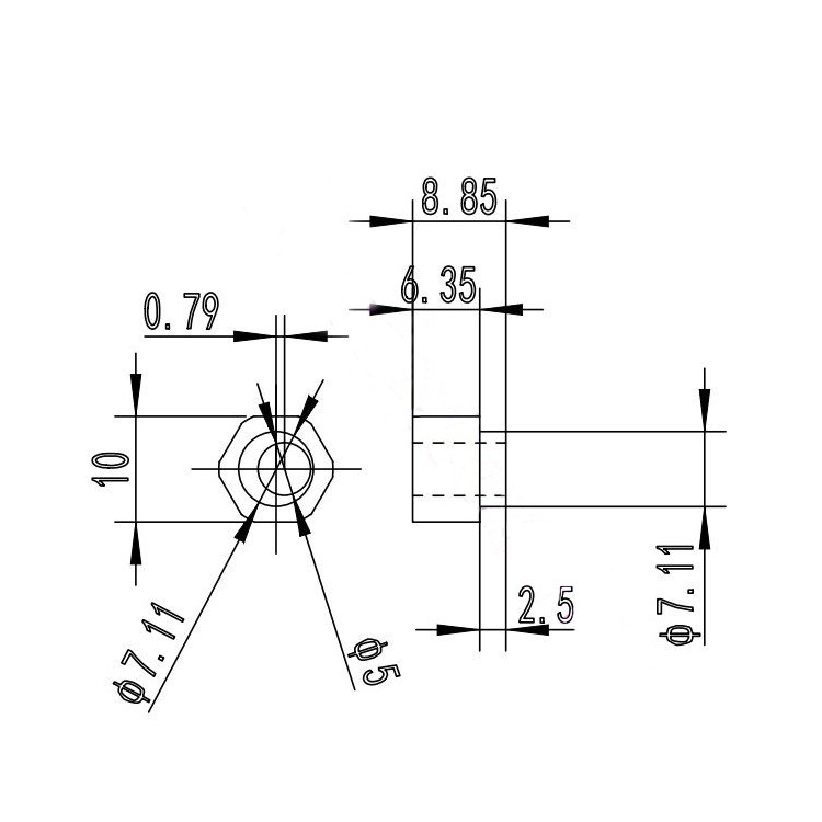 10pcs-5mm-Bore-Eccentric-Spacers-For-V-Wheel-Aluminium-Extruder-3D-Printer-Reprap-1149348