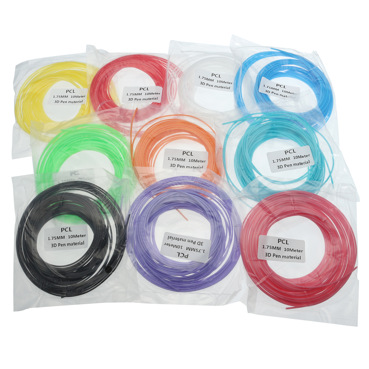 10-ColorsPack-510m-Per-Color-Length-175mm-PCL-Filament-for-3D-Printing-Pen-04mm-Nozzle-1298791