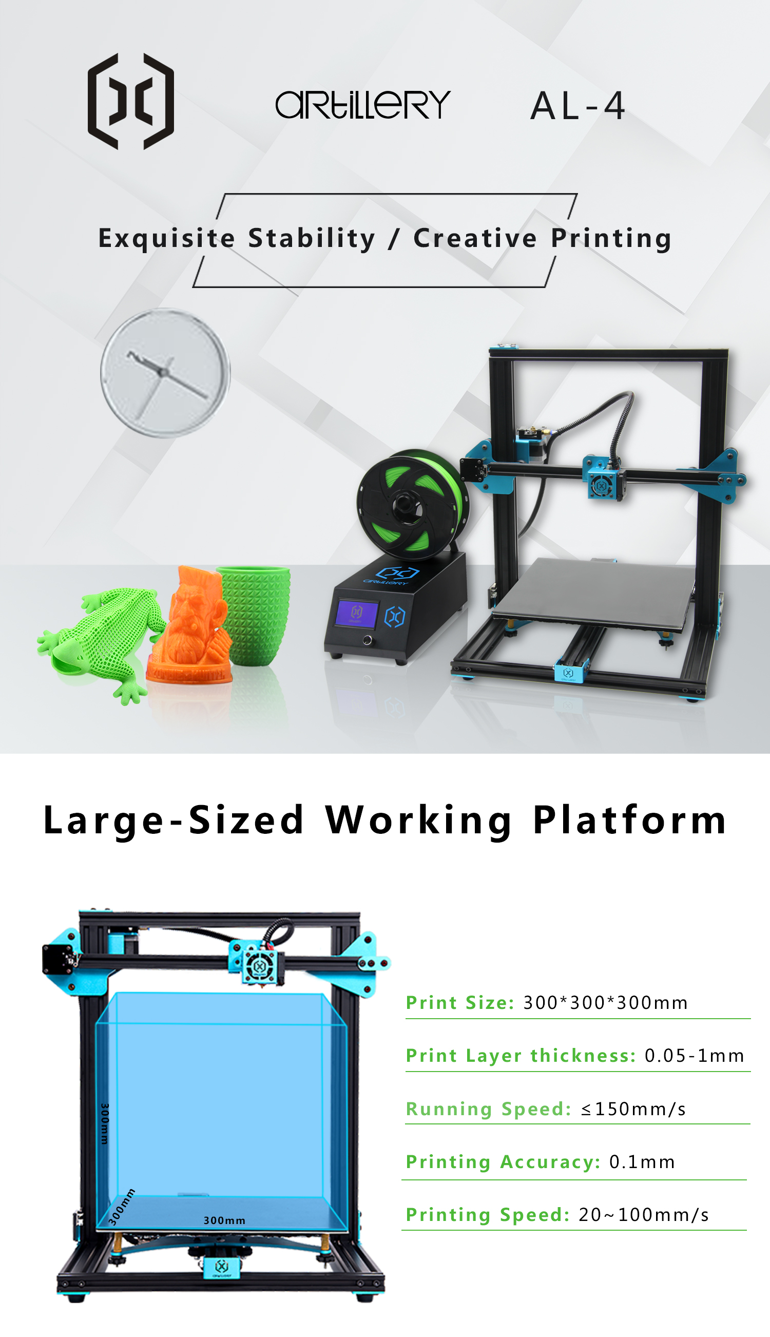 Artilleryreg-AL-4-FDM-Full-Metal-3D-Printer-300300300mm-Printing-Size-Support-Off-line-PintingWith-A-1323818