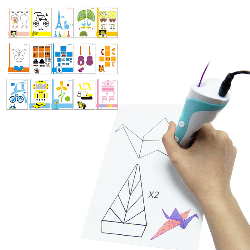 15PCS-3D-Printing-Pen-Double-sided-Papers--Transparent-Template-Copy-Graffiti-Board-Suit-for-Kids-1396415