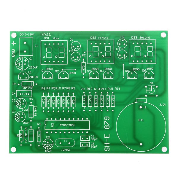 10Pcs-DIY-6-Digital-LED-Electronic-Clock-Kit-9V-12V-AT89C2051-1122461
