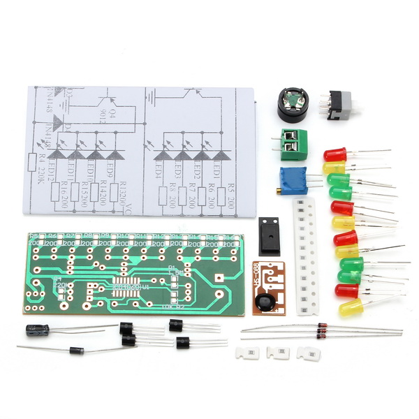 10Pcs-DIY-CD4060-SMD-Music-LED-Light-Kit-Electronic-Experimental-Training-Teaching-1181248