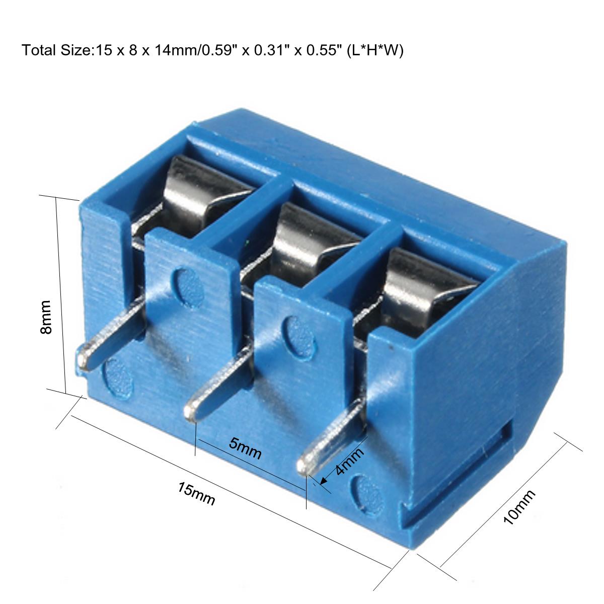 100pcs-5mm-KF-301-3-Pin-PCB-Mount-Block-Screw-Terminal-NF-Connector-1189490