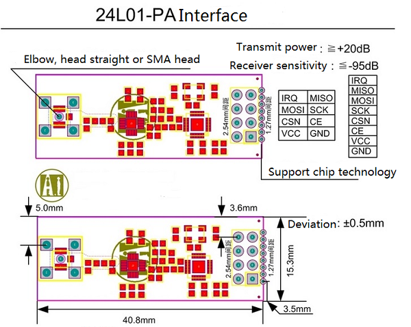 1100-Meter-Long-Distance-NRF24L01PALNA-Wireless-Module-With-Antenna-1057170