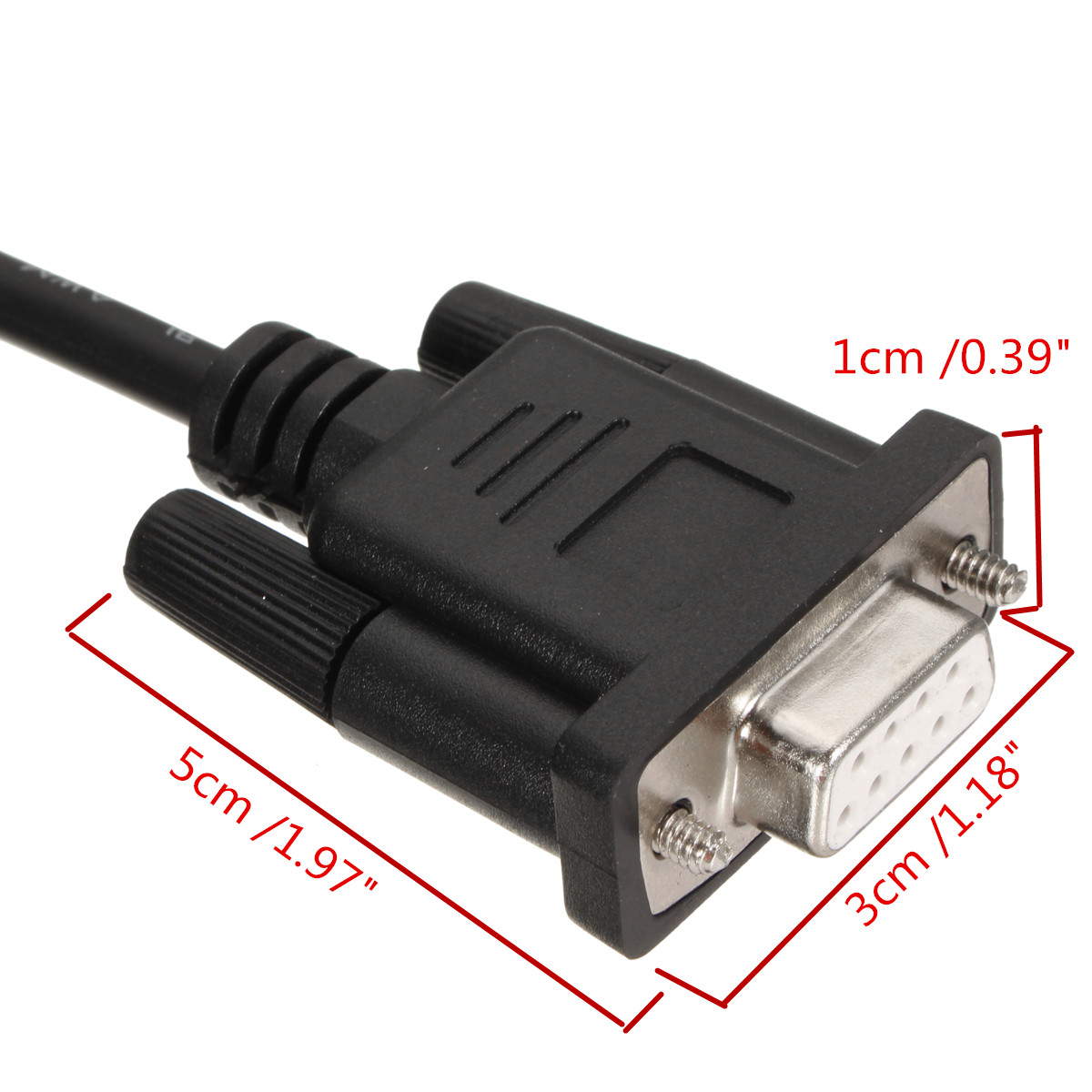 25M-Black-Programming-Cable-PLC-Adapter-Serial-Port-9-Pins-Female-Dsub-Download-1232210