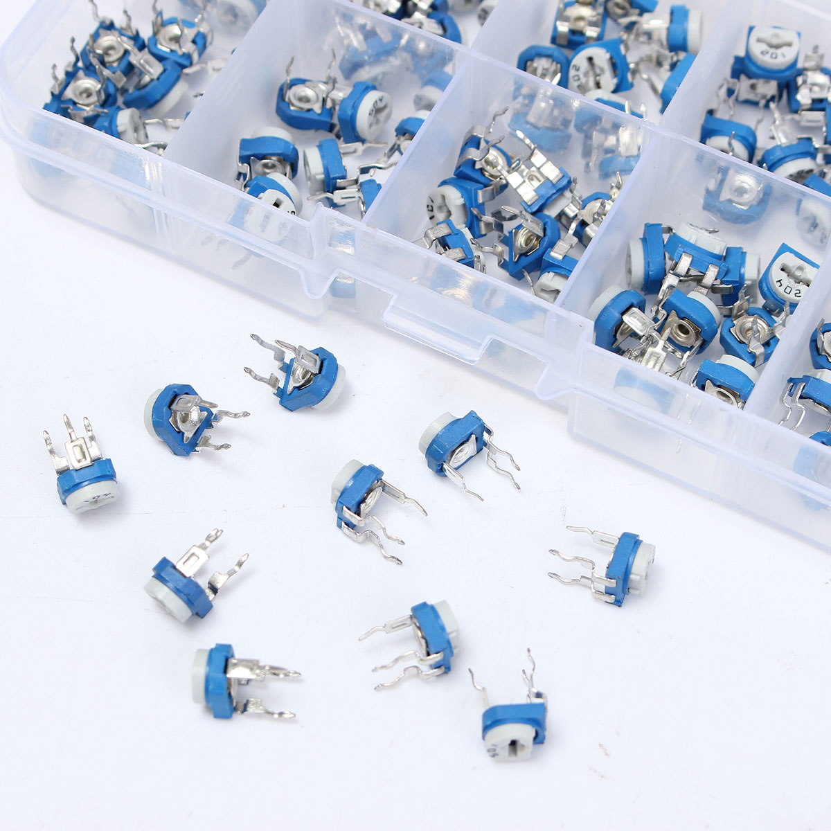 100X-100R500K-ohm-Horizontal-Pot-Variable-Cermet-Potentiometer-Trimmer-Resistor-1159314