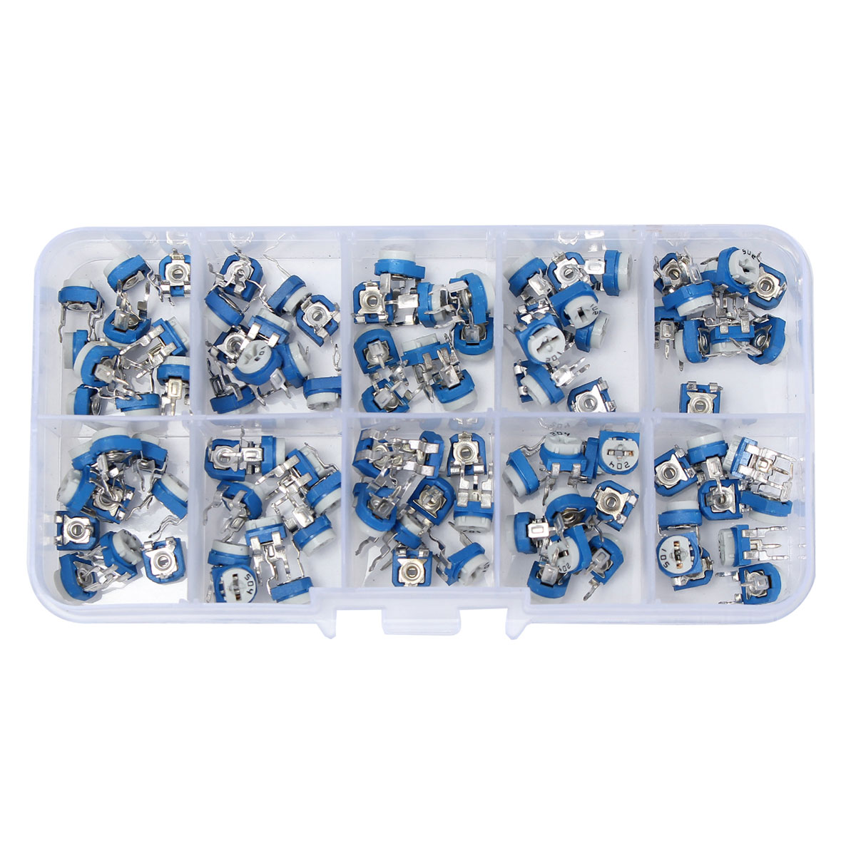 100X-100R500K-ohm-Horizontal-Pot-Variable-Cermet-Potentiometer-Trimmer-Resistor-1159314