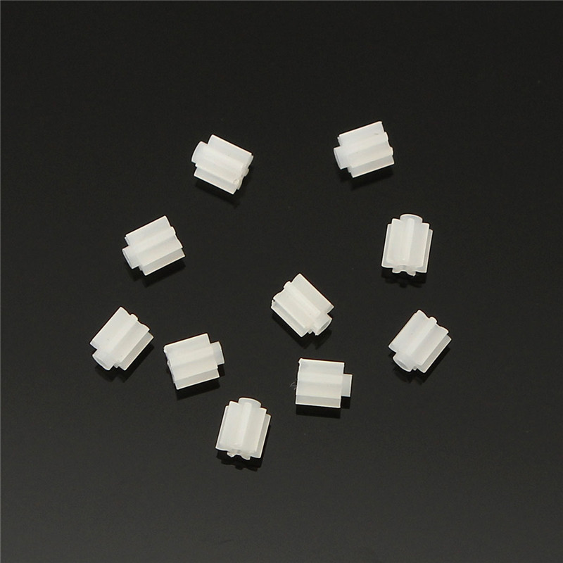 10pcs-7Gear-075mm-Plastic-Accessories-Of-DIY-Model-Toy-Motor-Shaft-Gear-1223145