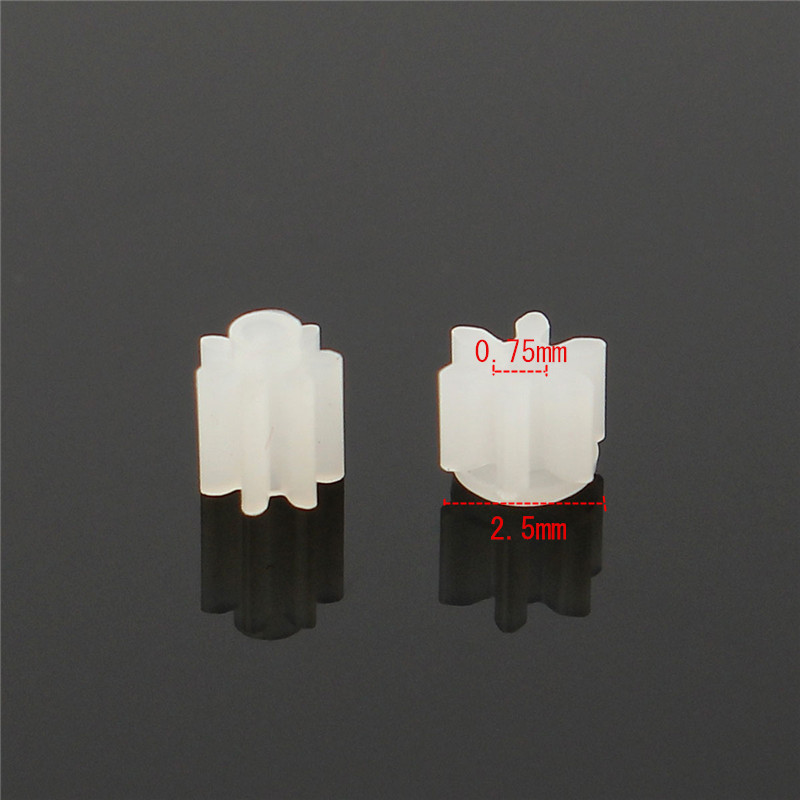 10pcs-7Gear-075mm-Plastic-Accessories-Of-DIY-Model-Toy-Motor-Shaft-Gear-1223145