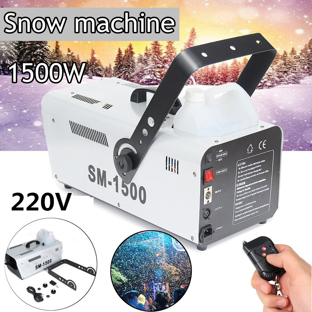 1500W-High-Output-Snow-Machine-Artificial-DJ-Disco-Remote-amp-5L-Fluid-1385826