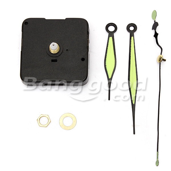 Green-amp-Black-Luminous-Hands-DIY-Quartz-Clock-Spindle-Movement-936047