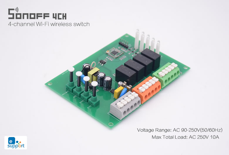 SONOFFreg-4CH-R2-4-Channel-10A-2200W-24Ghz-Smart-Home-WIFI-Wireless-Switch-APP-Remote-Control-AC-90V-1254823