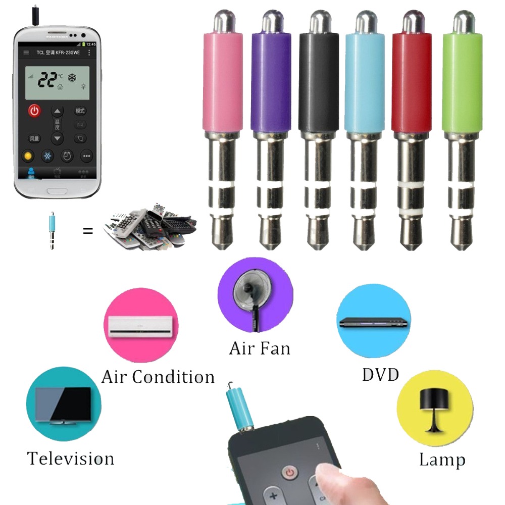 10Pcs-Portable-35mm-Android-IOS-Phone-ZaZa-IR-Remote-Control-For-Air-Conditioner-TV-DVD-Projector-1068146