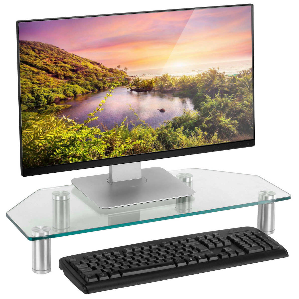 Clear-Glass-Corner-Monitor-Mount-Computer-Small-TV-Screen-Display-Riser-Stand-1202181