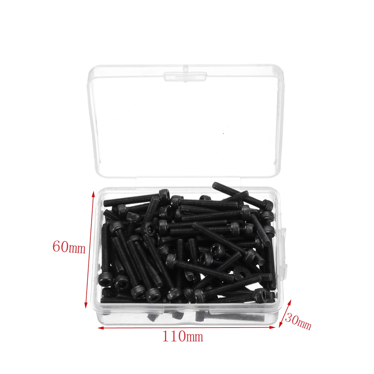 100Pcs-M3-Hex-Socket-Cap-Head-Screws-Allen-Bolts-129-Grade-Carbon-Steel-1218488