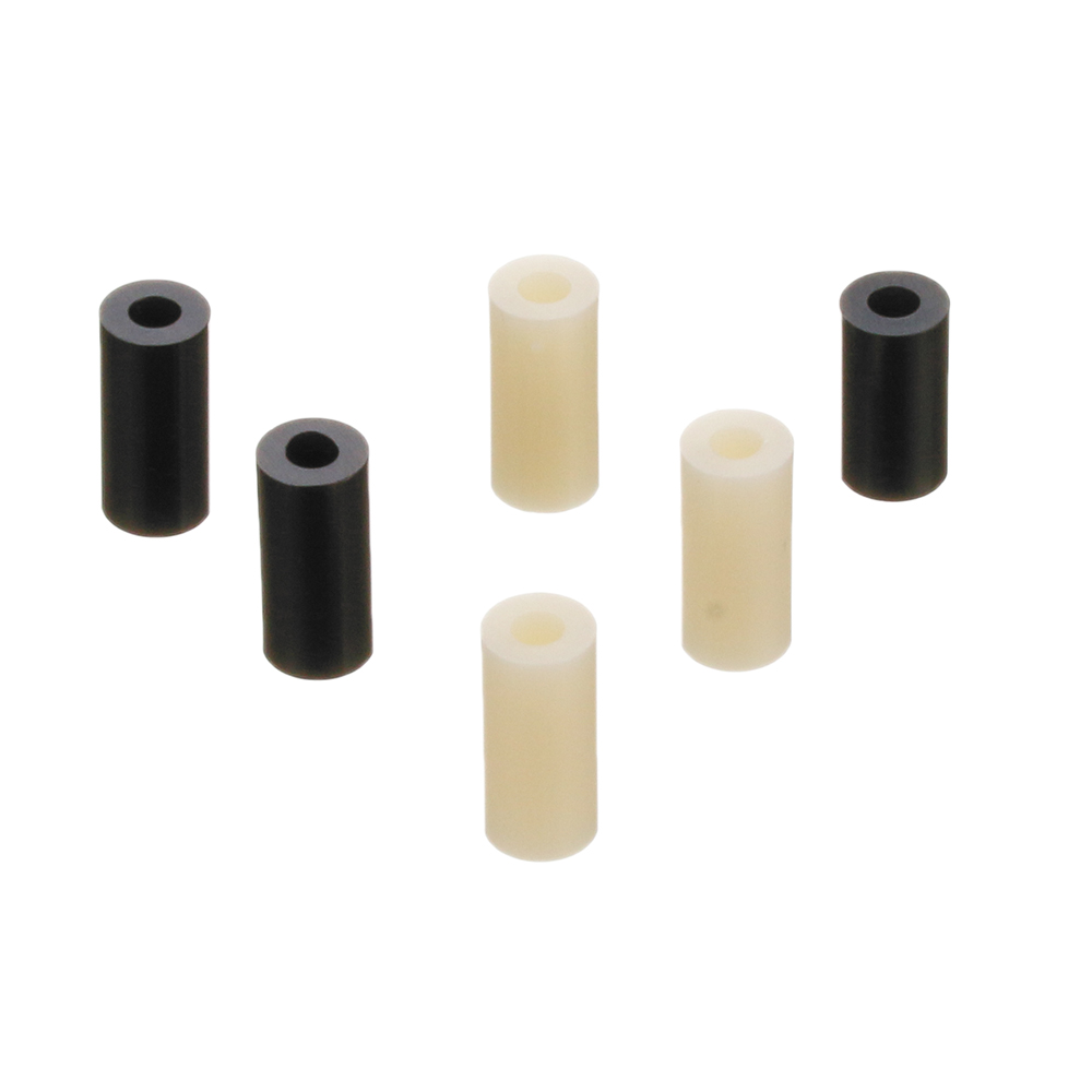 Sulevetrade-M3NR3-140Pcs-M3-BlackWhite-Nylon-Round-Column-Non-Threaded-Spacer-Hollow-PCB-Standoff-Se-1392899