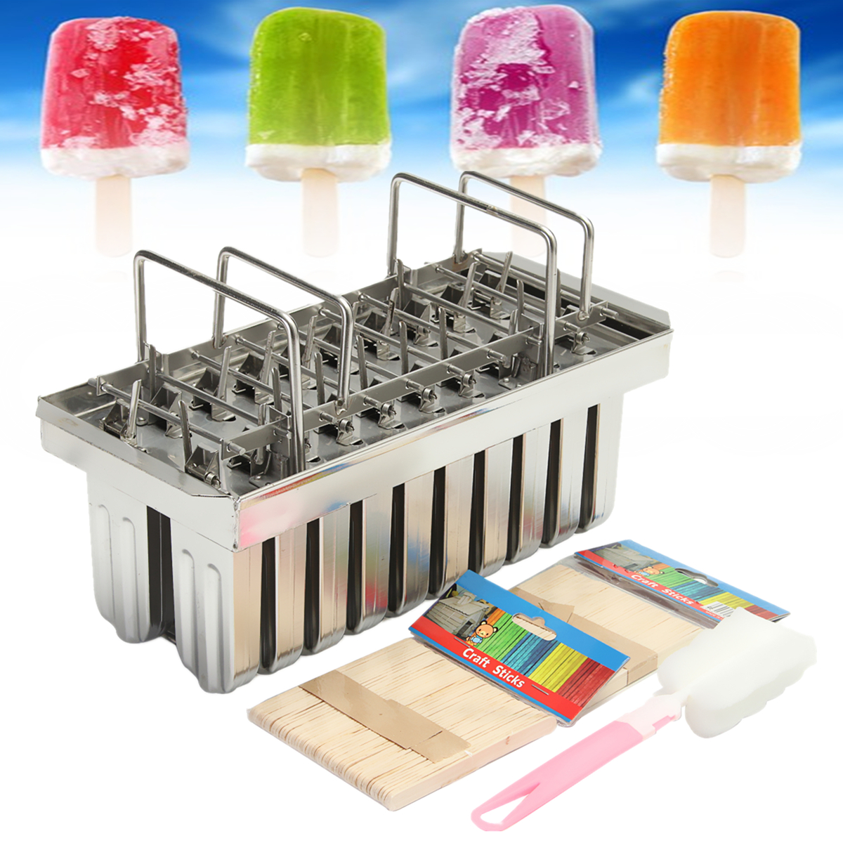 20Pcs-Stainless-Steel-Molds-Frozen-Ice-Cream-Pop-Popsicle-Holder-Maker-Sticks-Mould-1337018