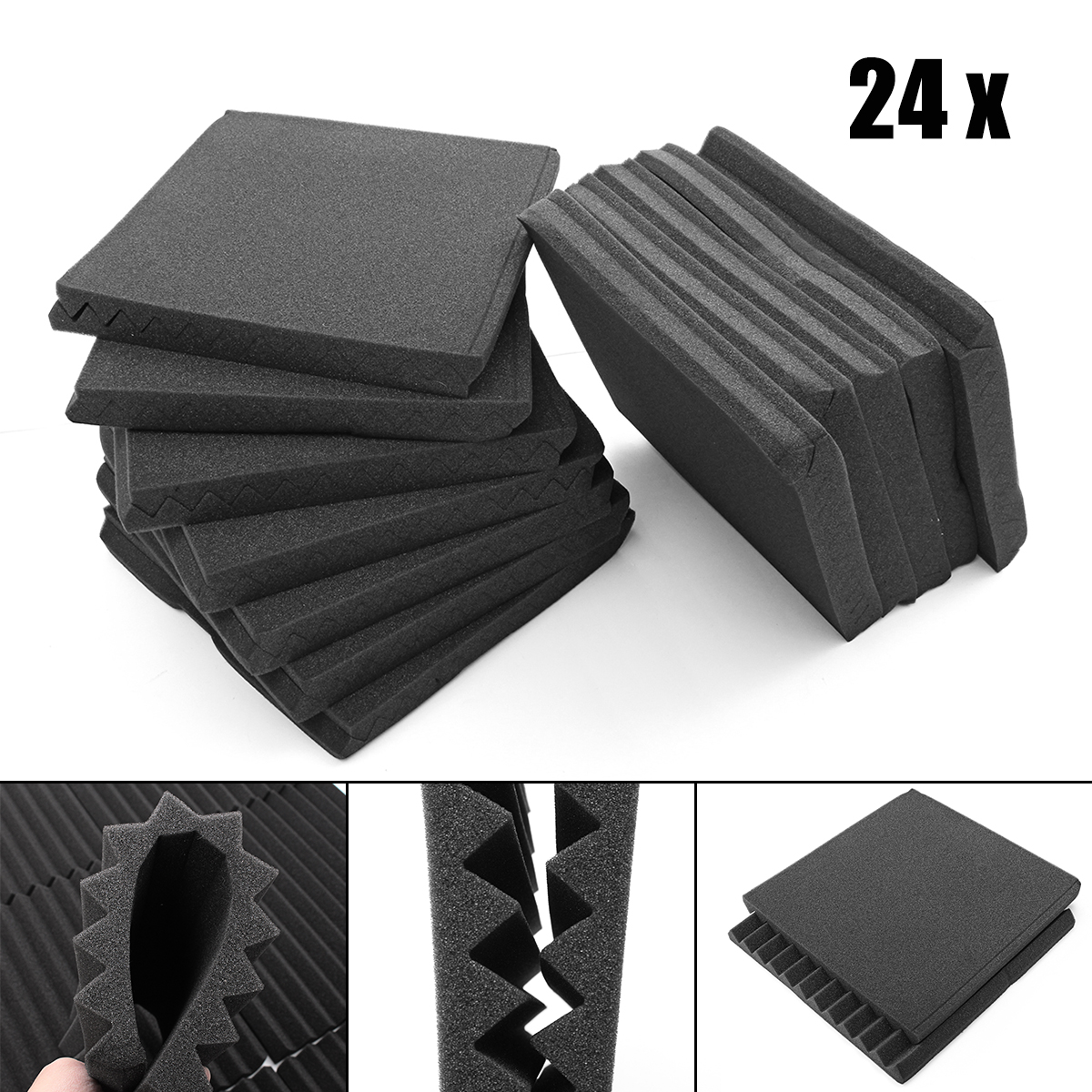 24Pcs-Soundproof-Foam-Acoustic-Studio-Room-KTV-Sound-Absorbing-Noise-Foam-Tiles-Sponge-Panel-1347305