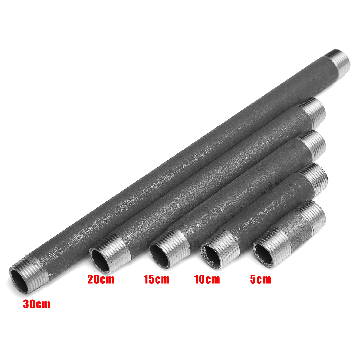 12quot-DN15-Malleable-Iron-Threaded-Pipe-For-DIY-Flange-Fittings-Furniture-Bracket-51015202530cm-1320411