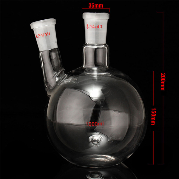 1000ml-2-Neck-2440-Flat-Bottom-Glass-Flask-Laboratory-Boiling-Bottle-1051473
