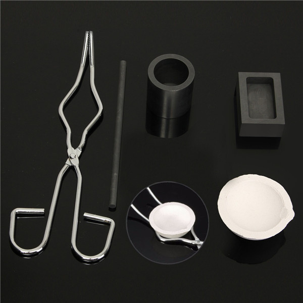 Torch-Melting-Kit-Gold-amp-Silver-Crucible-Tong-Rod-Graphite-Stirring-Ingot-Mold-Set-1109392