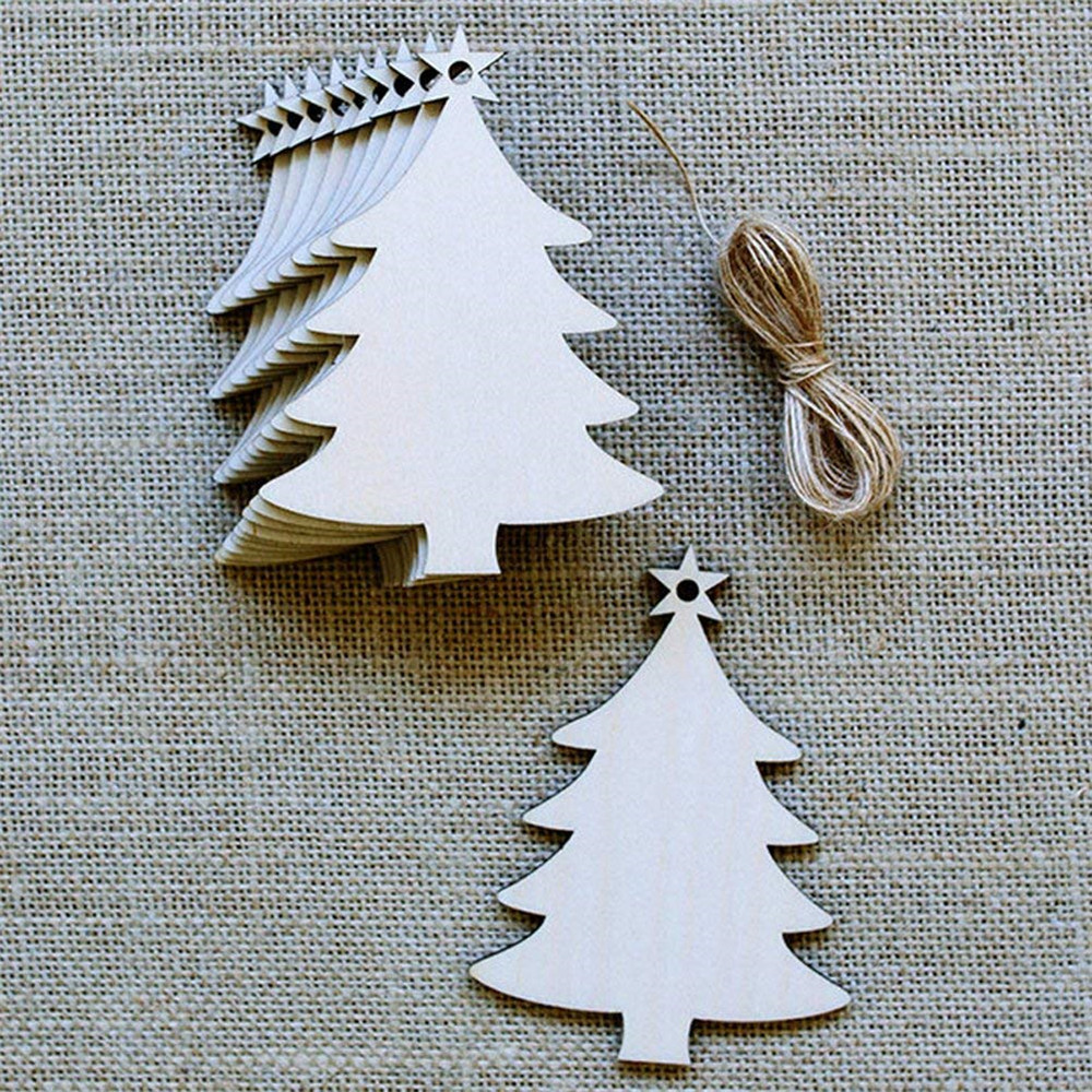 10Pcs-Blank-Christmas-Tree-Wood-Chip-Sheet-Hanging-Tags-Ornament-Laser-Engraving-Wooden-DIY-Crafts-1382548