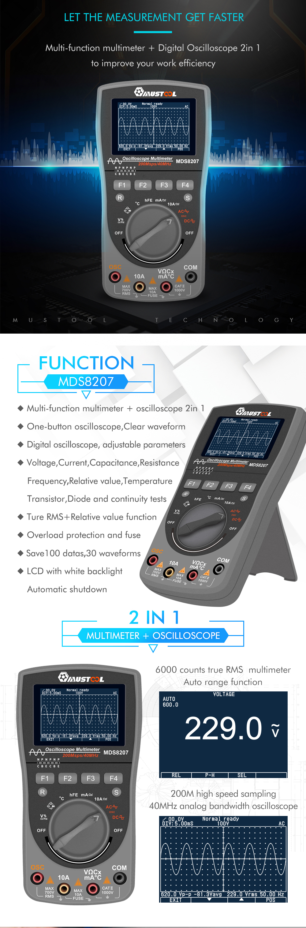 2019-NEWEST-Upgraded-MUSTOOL-MDS8207-Intelligent-Digital-Storage-Scopemeter-2-in-1Digital-40MHz--200-1496130