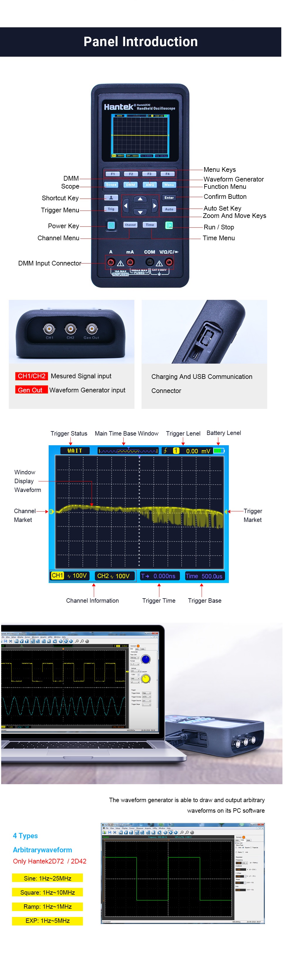 Hantek-3in1-Digital-OscilloscopeWaveform-GeneratorMultimeter-Portable-USB-2-Channels-40mhz-70mhz-LCD-1369465