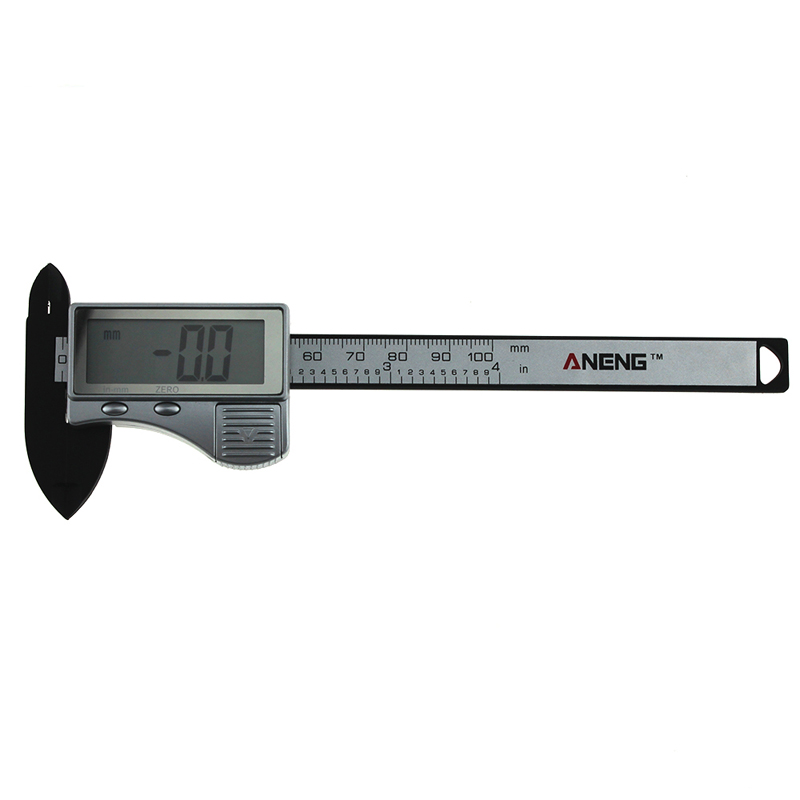 ANENG-100mm-Silver-Carbon-Fiber-Composite-Digital-Vernier-Caliper-LCD-Display-1223867